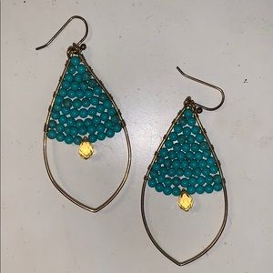 Stella & Dot turquoise dangle earrings